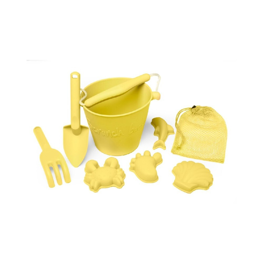 Set Beach Toys Scrunch Bundle of 4 pieces, Silicone, Lemon - 1