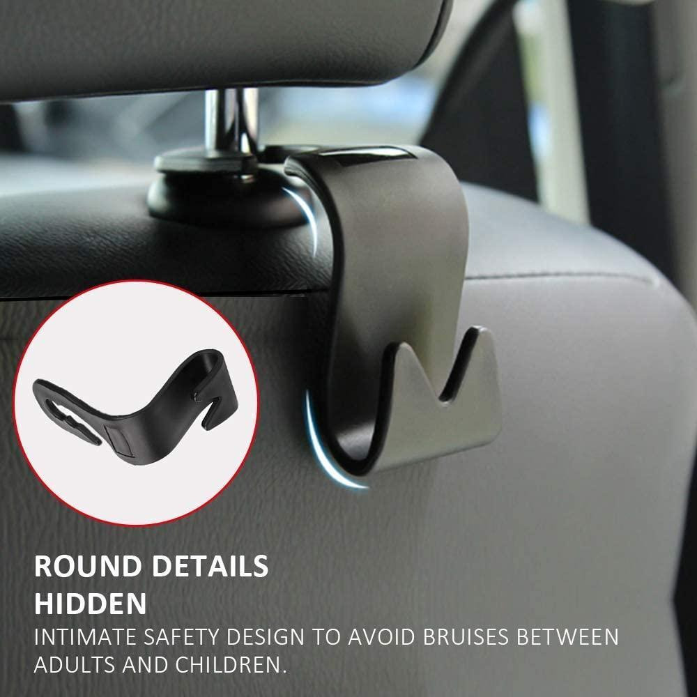 Chenmay / Vehicle car backseat headrest hanger storage organizer, black, 4 pcs - 4