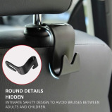 Chenmay / Vehicle car backseat headrest hanger storage organizer, black, 4 pcs - 4 miniature