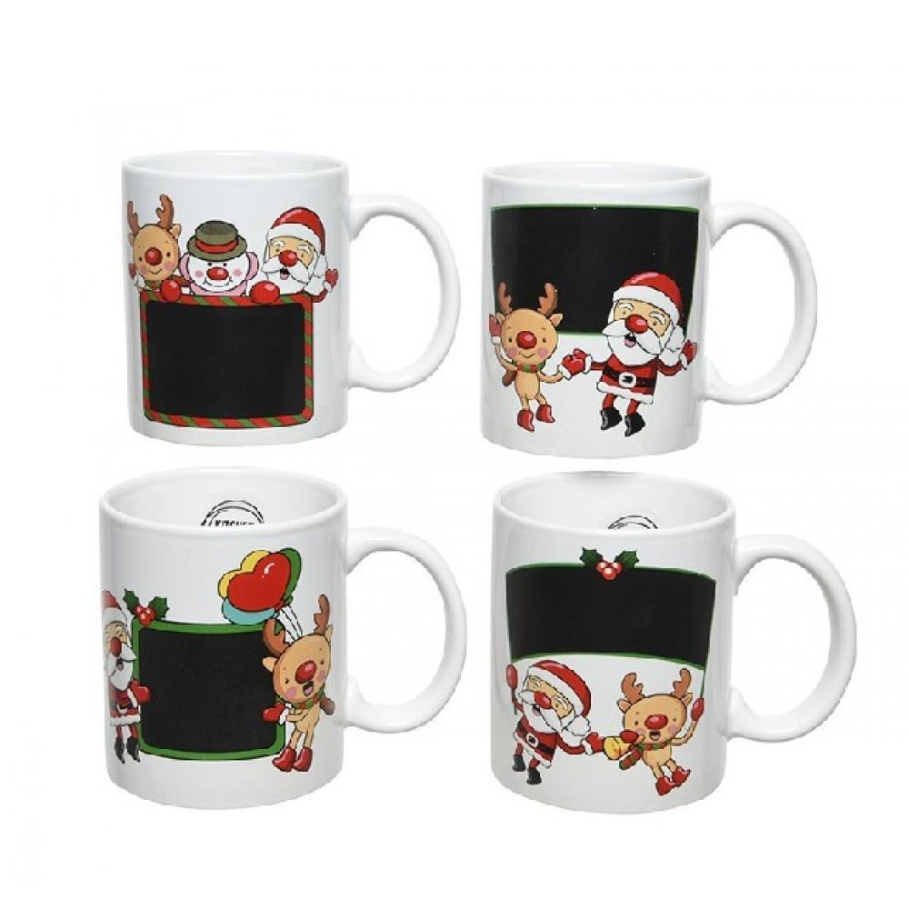 Kaemingk Decoris Mug Stoneware Blackboard Assorted 1 Piece - 1