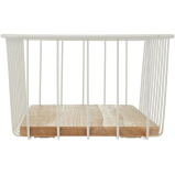 iDesign Wire and Paulownia Wood Pantry Bin 16 x 8 x 5 inch - 4 miniature