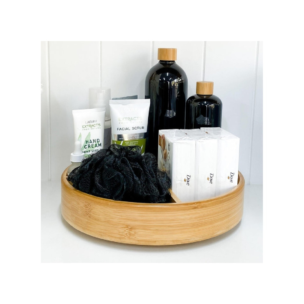 مساحة تخزين صغيرة من الخيزران ليزي سوزان مع مقسم - 4