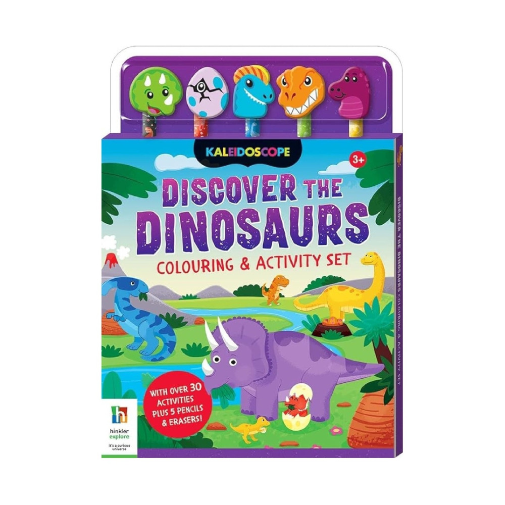 Hinkler Discover The Dinosaurs Coloring \& Activity Set Kaleidoscope - 1