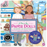 eeBoo A Day in Paris Paper Doll Sets for Education and fun to play for kids.  - 1 miniature