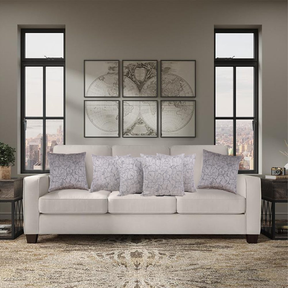 طقم وسادة مزخرفة وغطاء وسادة من BYFT مقاس 16 × 16 بوصة باللون الرمادي ميراج مقاس 16 × 16 بوصة - 4