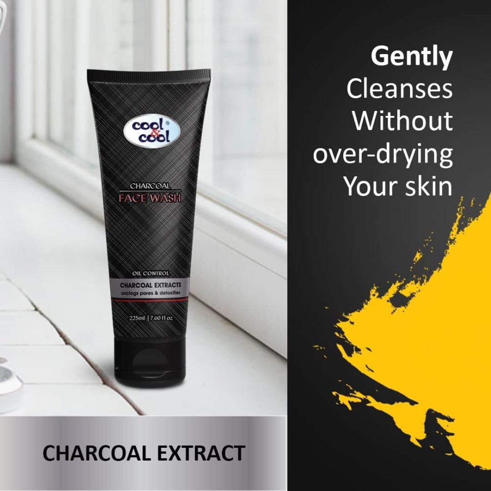 Cool & Cool Charcoal Men's Face Wash 225 ml - 4