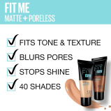 Maybelline New York Fit Me Foundation, Matte & Poreless, 245 Classic Beige 30 ml - 4 miniature