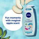 Nivea Kids 2 in 1 Shower & Shampoo Bath, Bio Aloe Vera Apple Scent, 250 ml - 4 miniature