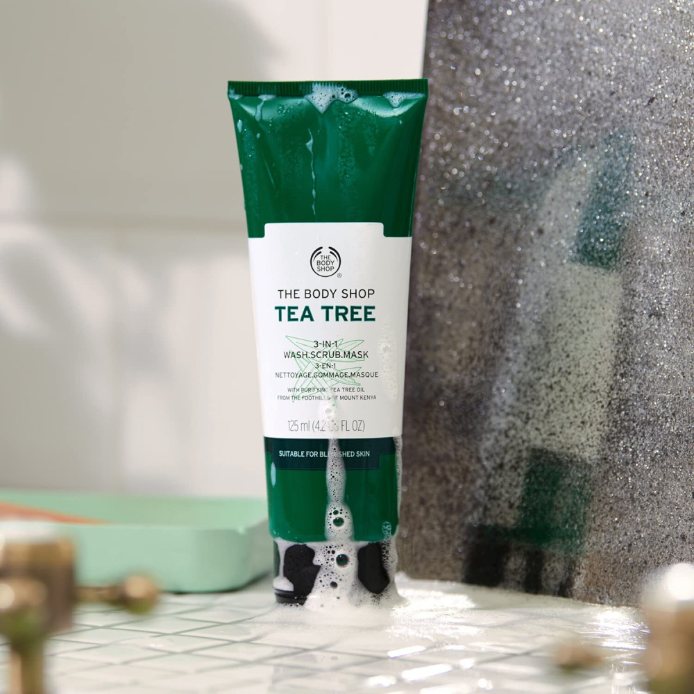 The Body Shop Tea Tree 3-in-1 Wash, Scrub, Mask, 125ml - 4