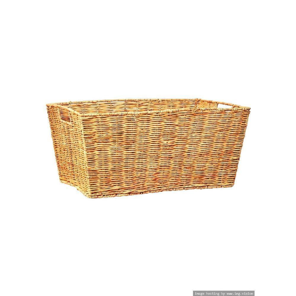 Homesmiths Brown Rectangular Rattan Tray Large - 1