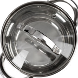 FISSMAN Stockpot with Glass Lid 1300mL with Measuring Mark, Stainless Steel 18/10 Inox30 Stockpot Felina Series - 3 miniature