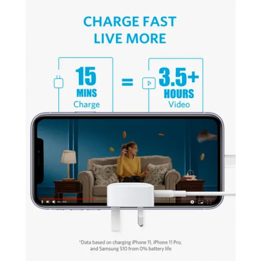 Anker / Wall charger, Nano USB-C, Fast, White - 4