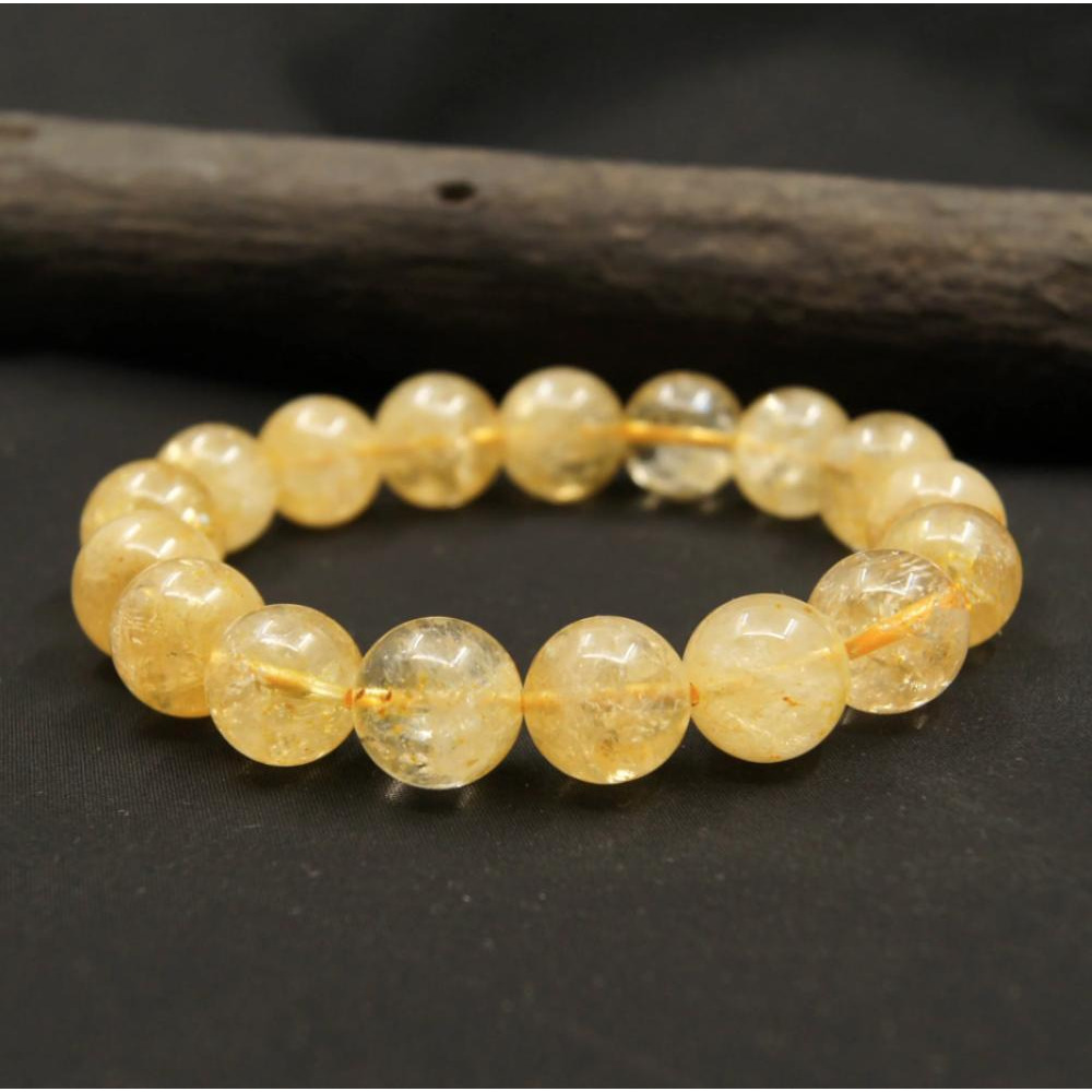 سوار من خرز كريستال سيترين طبيعي 10 ملم - 2