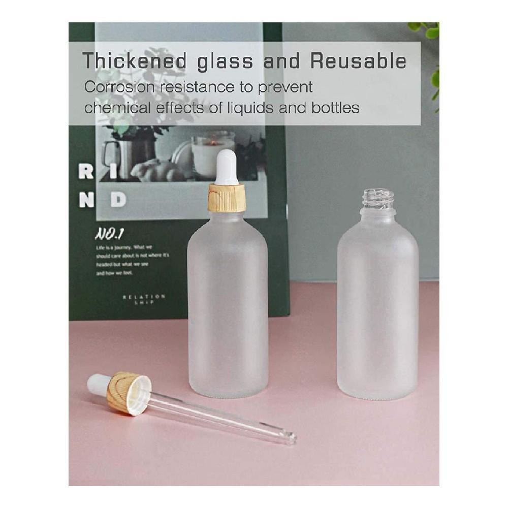 زجاجة مصل زجاجية للسفر سهلة الاستخدام مع قطارة من هوم سميث - مثالية للزيوت العطرية والعناية بالبشرة - مضادة للتسرب، ومحمولة، وشفافة، وتحمل 50 مل - 3