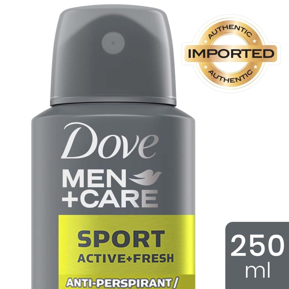 Dove Men+Care Anti-perspirant Deodorant Spray, Sport Active + Fresh, 250ml - 2