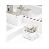 Косметический органайзер Inter Design Dakota Белый Мраморный Атлас - 4 miniature