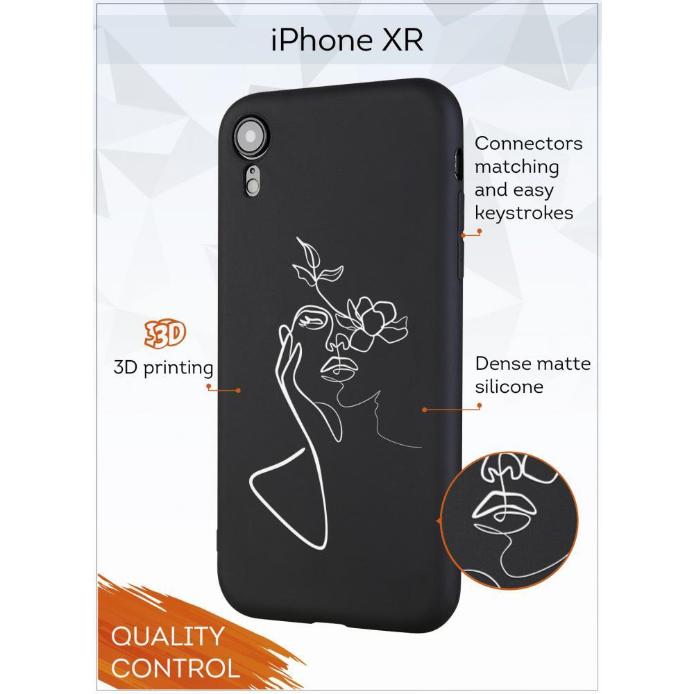 غطاء واقٍ لهاتف apple Iphone xr للوجه والزهور أبيض - 2