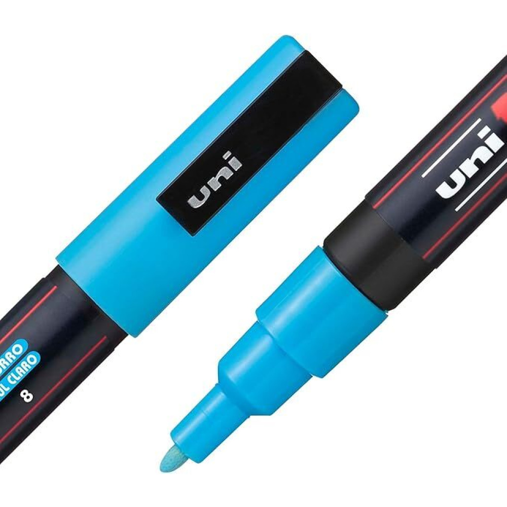 Uni Posca Water-Based Paint Bullet Markers - Multi-Surface, Non-Toxic, Ideal for Art and Craft Projects - 2