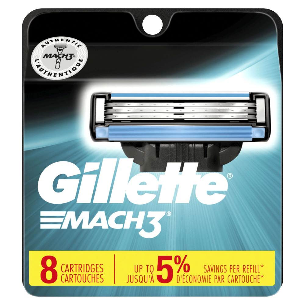 Razor refill cartridges, Gillette, Mach3, 8 pcs - 1