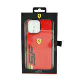 Ferrari Pu Leather Case With Printed Big Sf Logo For Iphone 14 Pro Max Red - 4 miniature