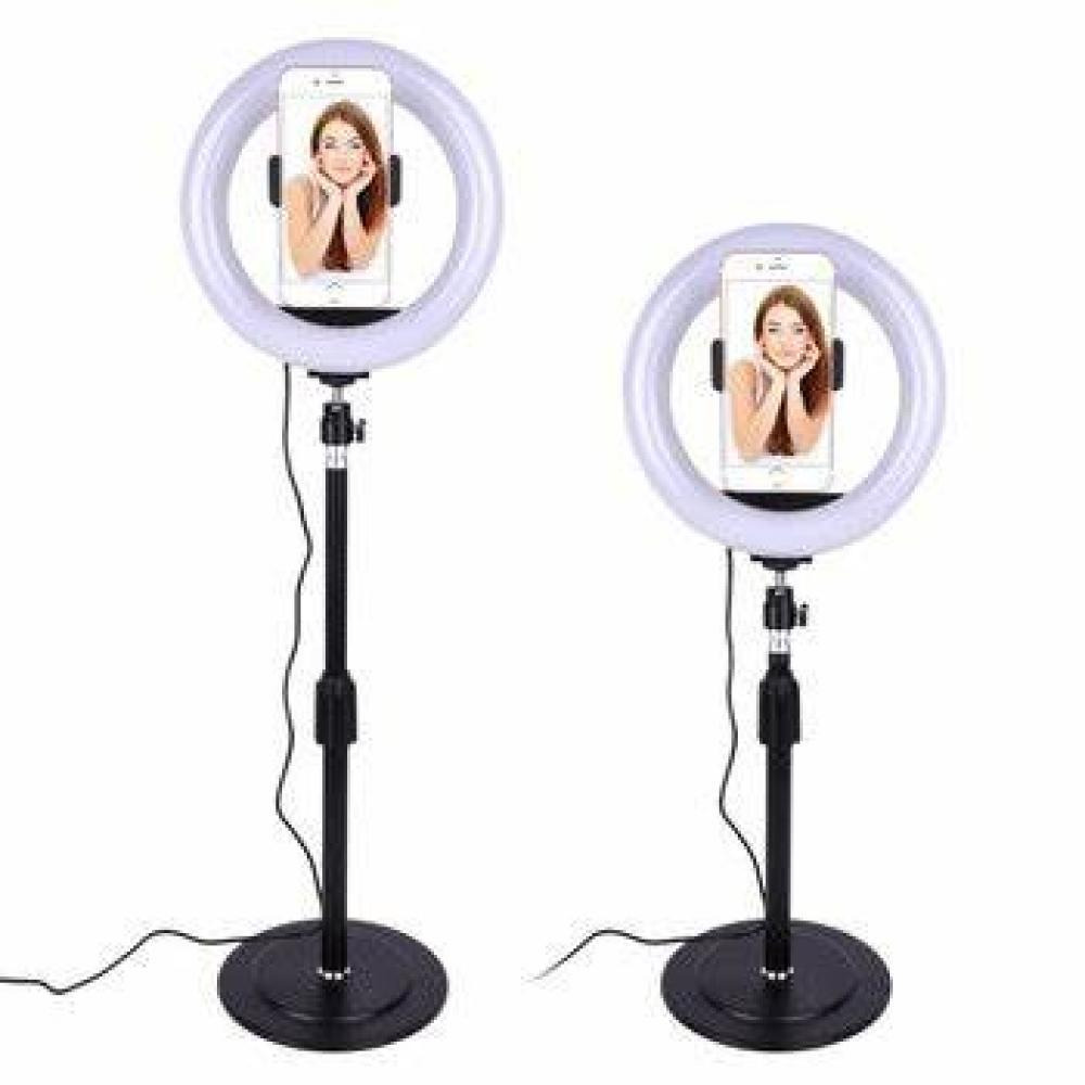 MAKE UP MIRROR LED Adjustable Ring Light Selfie Stand - Black - 3
