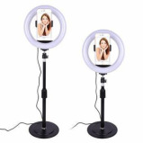 MAKE UP MIRROR LED Adjustable Ring Light Selfie Stand - Black - 3 miniature