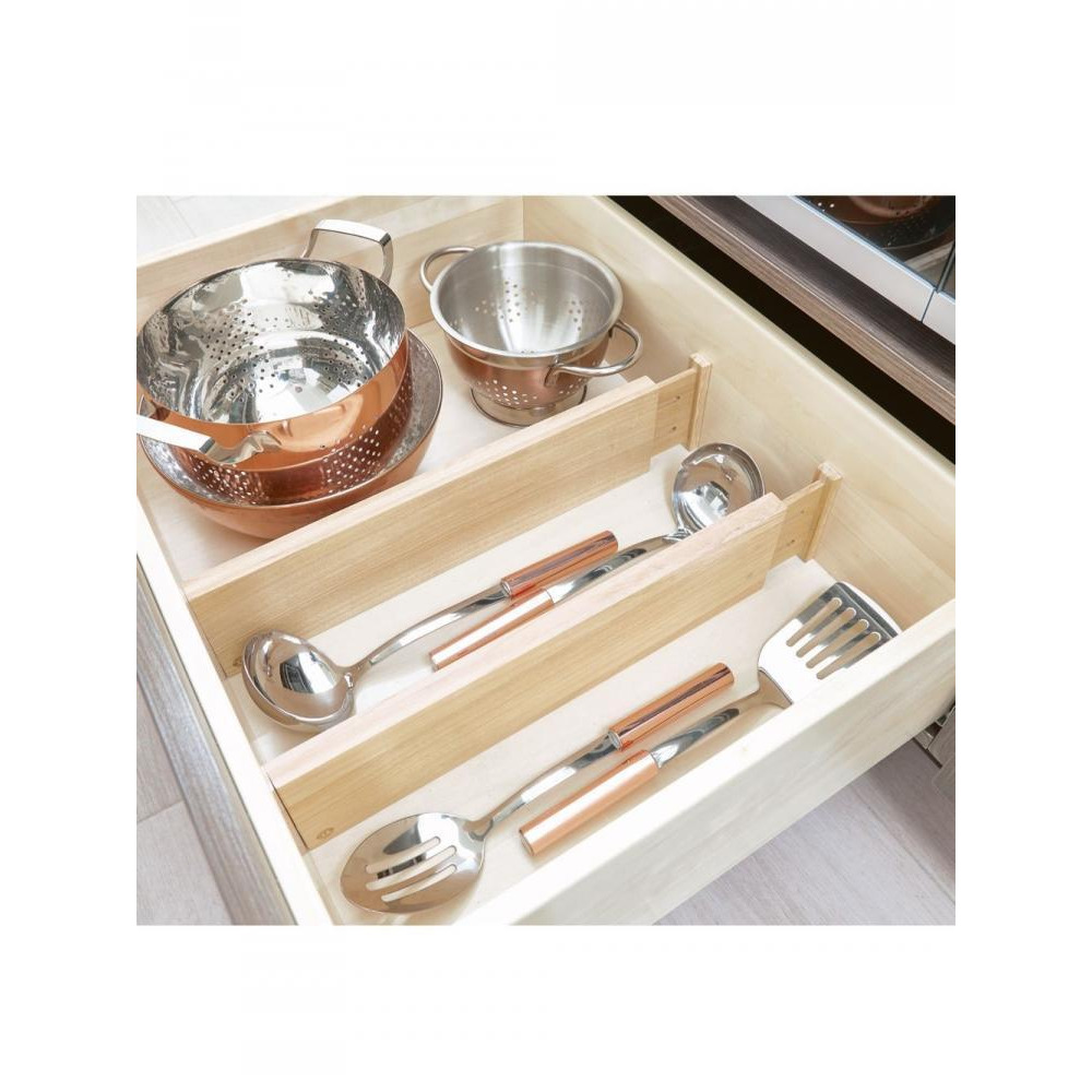 مجموعة فواصل أدراج INTERDESIGN eco Wood مقاس 4 بوصة مكونة من قطعتين - 2