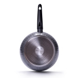 Fissman Deep Frying Pan Sydney Stone Series Aluminum With Induction Bottom Profesional Non Stick Coating Platinum Black 26х5.5cm - 3 miniature