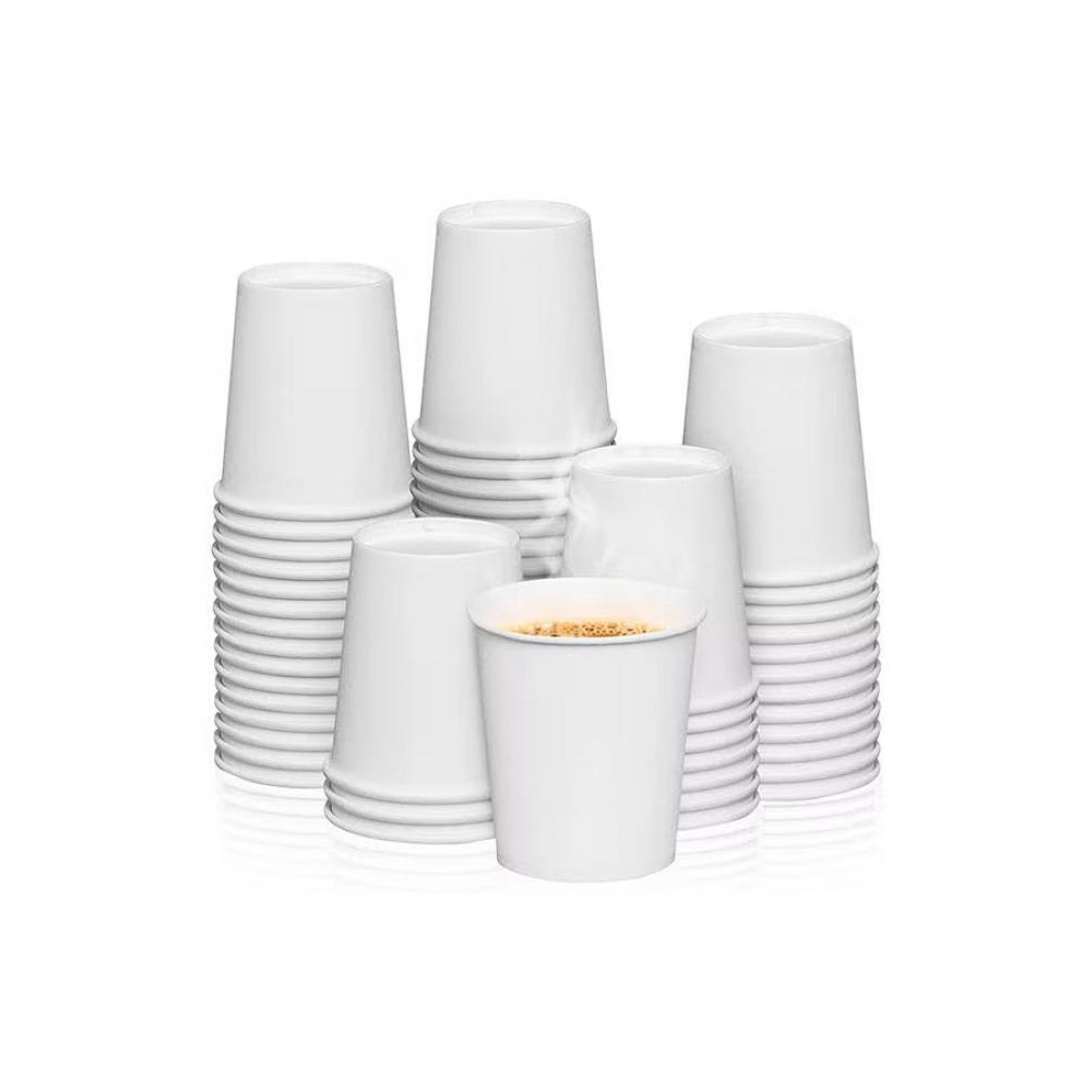 MARKQ / Disposable white paper cups, 210 ml, 8 cm, 50 cups - 1