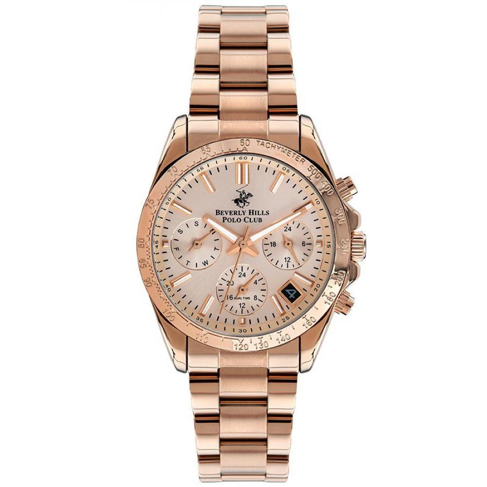 BEVERLY HILLS POLO CLUB Женские Многофункциональные Часы С Циферблатом Из Розового ЗОЛОТА - BP3204C.410 - 1