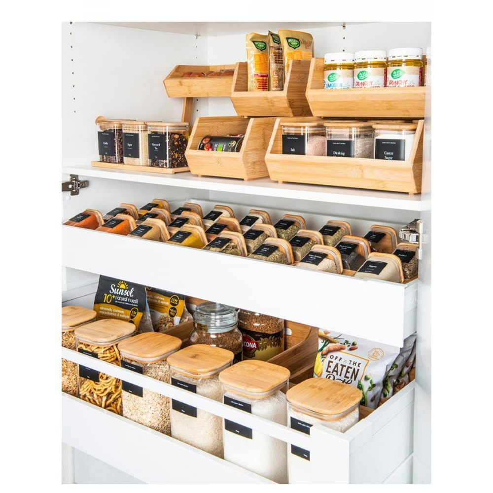 Маленький Бамбуковый Штабелируемый Органайзер Little Storage, маленький - 7