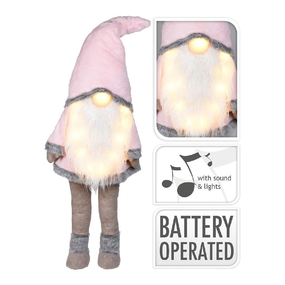 Koopman Christmas Gnome with Long Beard \& LED Assorted 1 Piece - 1