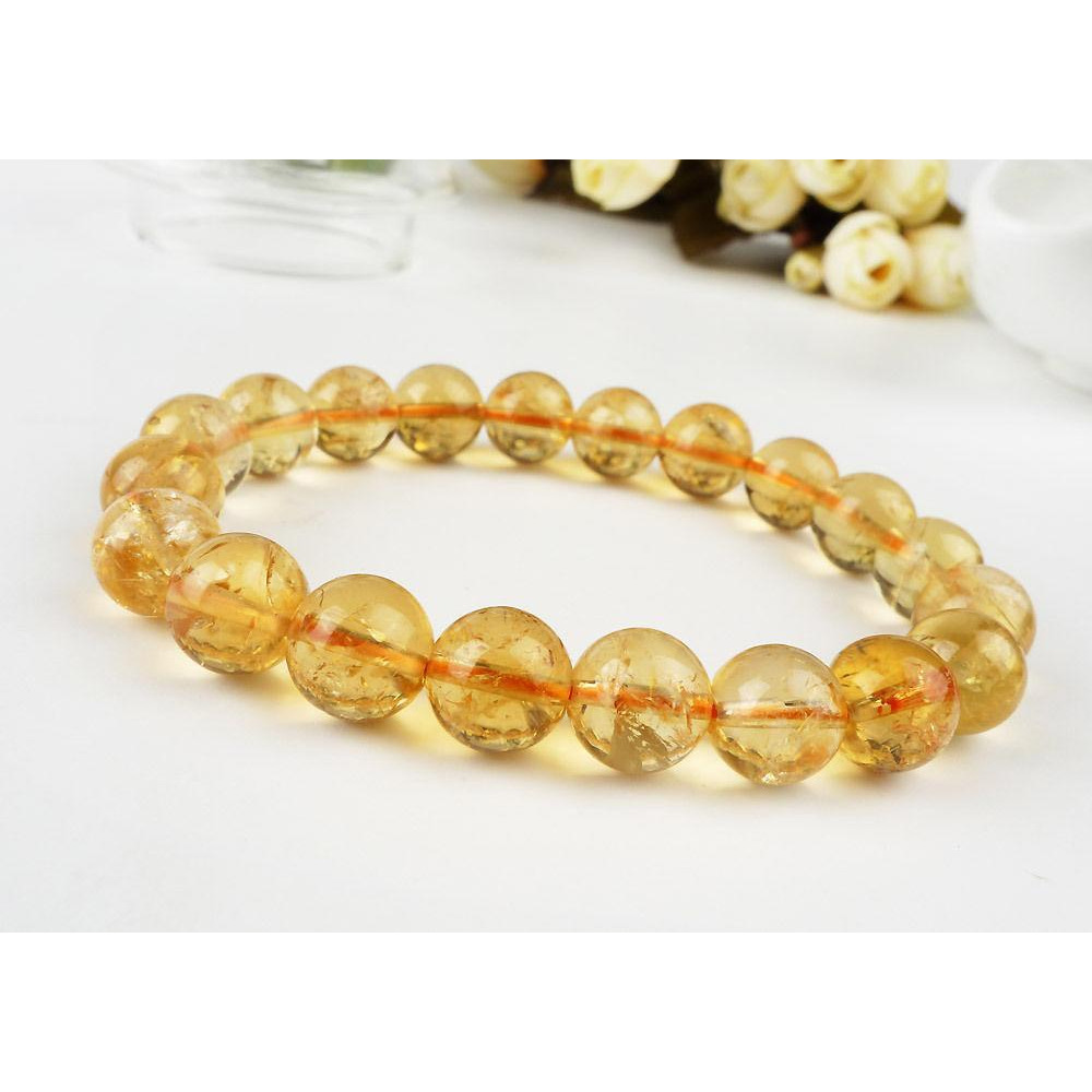 سوار من خرز كريستال سيترين طبيعي 10 ملم - 5