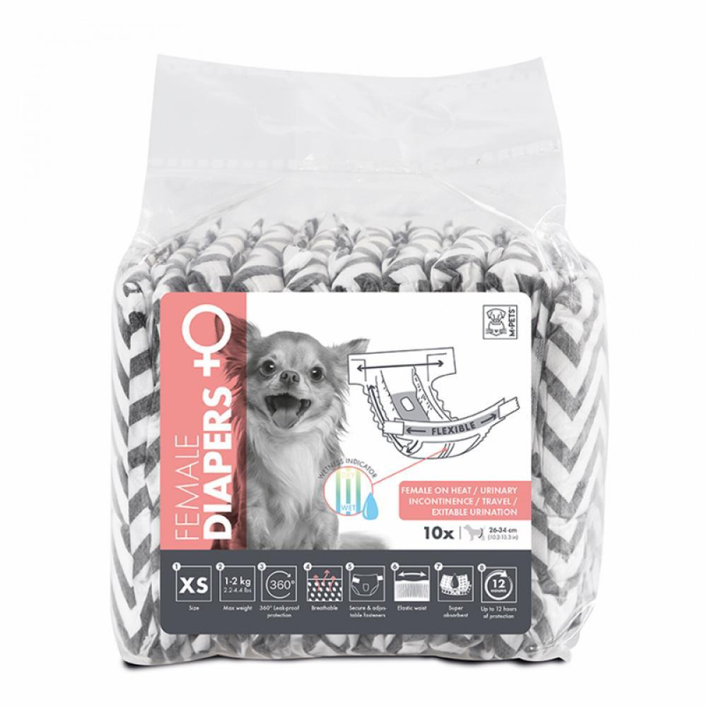 M-Pet Female Dog Diaper - 10pcs - XS - 1