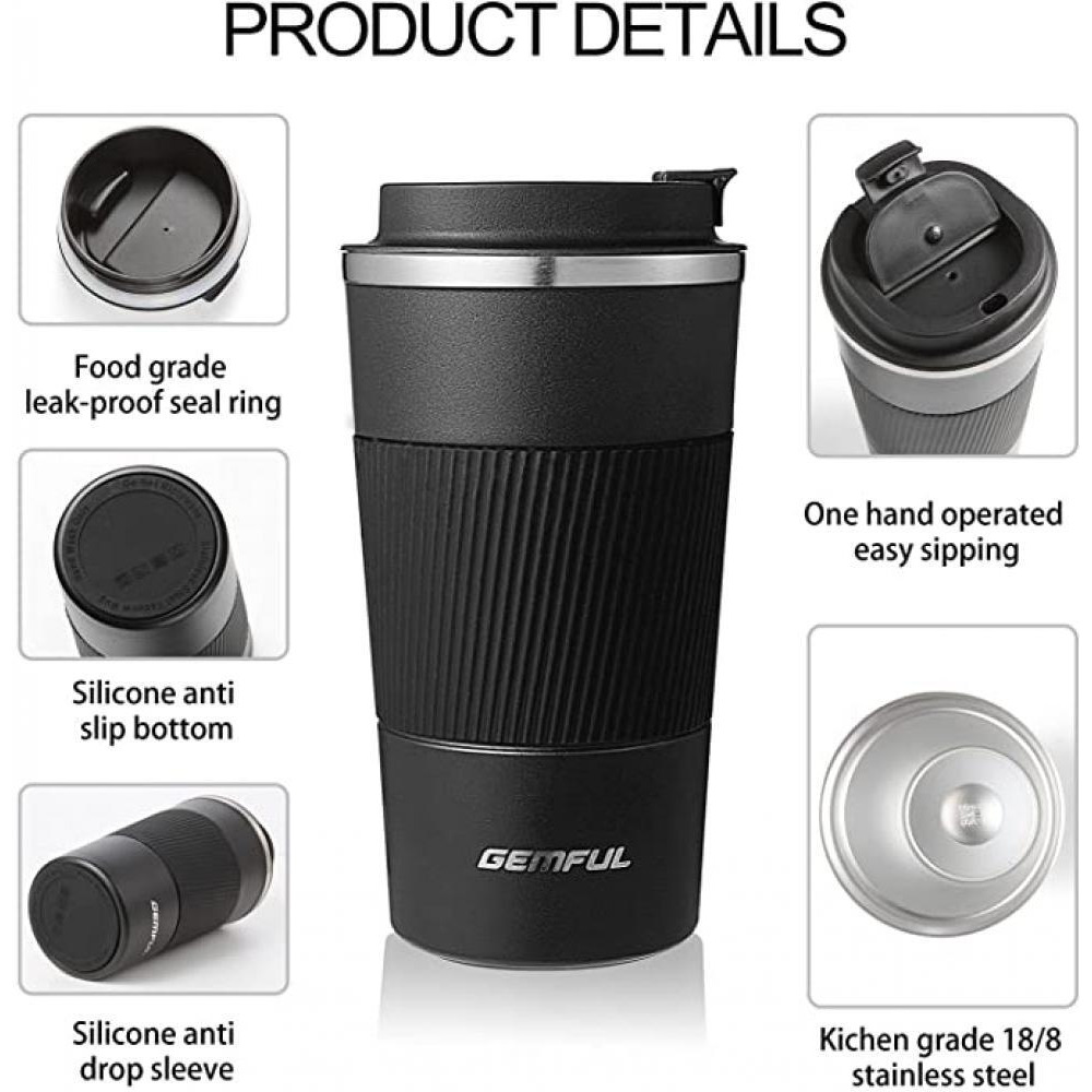 Gemful / Travel mug, Stainless steel, Vacuum insulated - 4