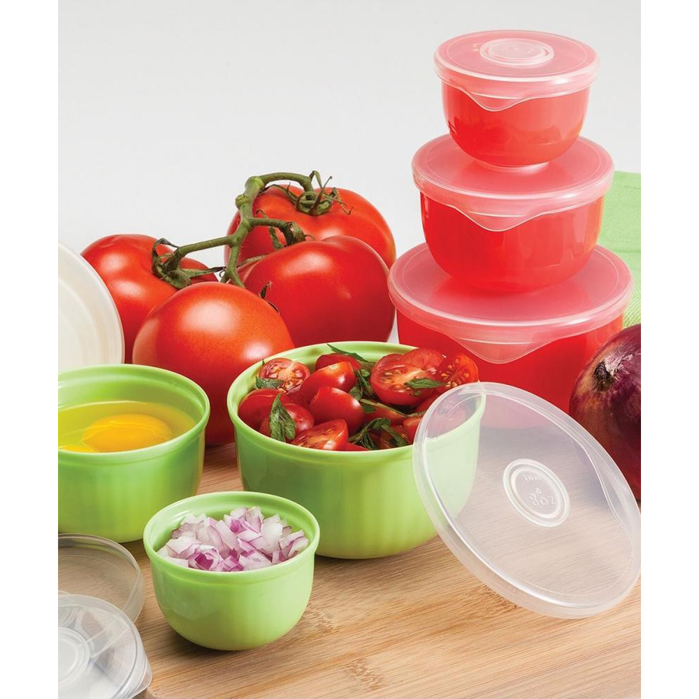 Hutzler Prep-Ease Prep Bowl Set, Assorted Colors - 6