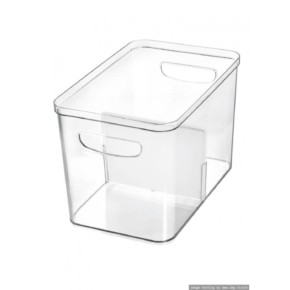 Inter Design Crisp Divided Bin 8 x 12 x8 Clear/Matte White - 4