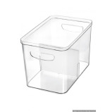 Inter Design Crisp Divided Bin 8 x 12 x8 Clear/Matte White - 4 miniature