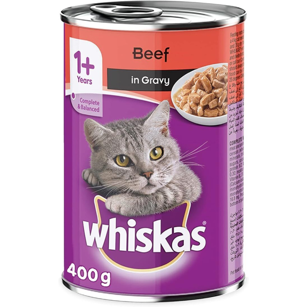 WHISKAS, Вкусный Фарш CAT, Говяжий в СОУСЕ, 400 г - 1