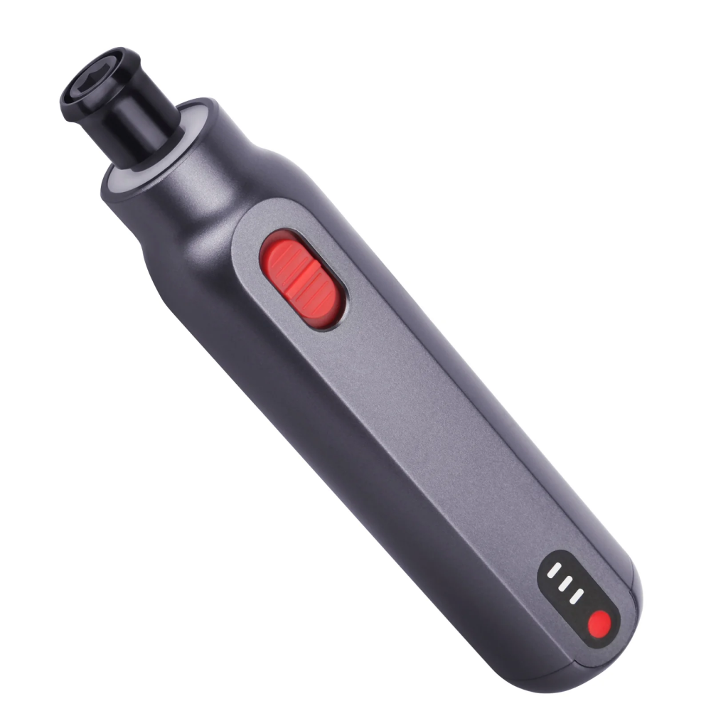 BOMIDI ESS01 مفك براغي كهربائي بمقبض مستقيم محمول في آلة واحدة لأغراض متعددة مع ثلاثة مستويات كثافة، وإضاءة Led، للأمام والسرعة - 1