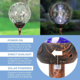 Exhart Solar Pearlized Glass Honeycomb Garden Stakes Clear - 7 miniature