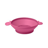Sieve durable Scrunch with Handles Collapsible and foldable, Made of silicon, Cherry Red - 1 miniature