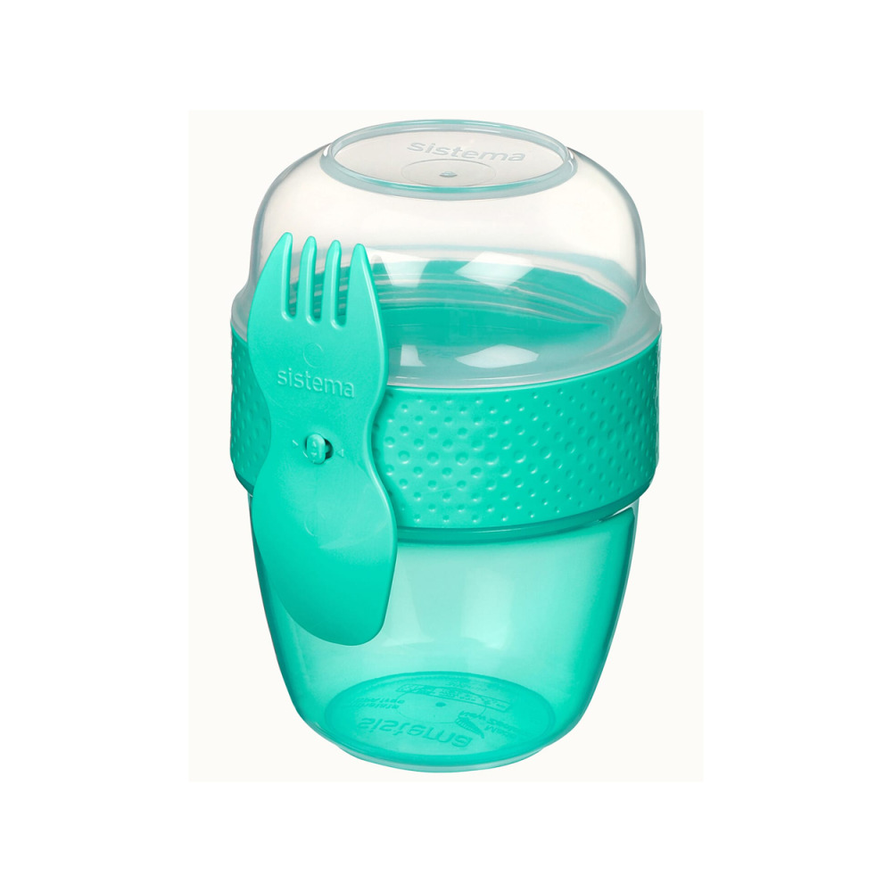 Sistema Snack Capsule TO GO 515ml (Green): Easy to Carry \& Store - Leakproof \& Portable Snacks On-the-Go - (BPA-Free) - 2