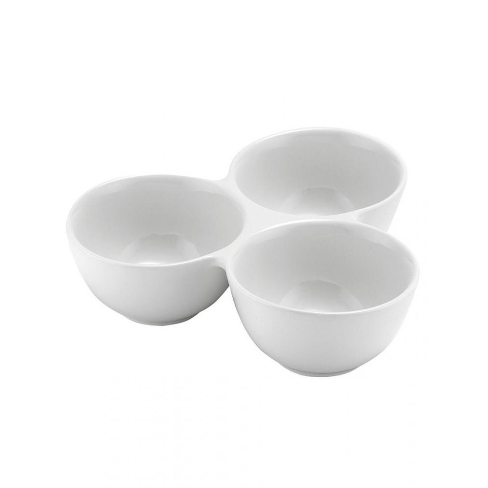 Ladelle Classica 3 Dip Serving Bowl 20.5 cm White - 1