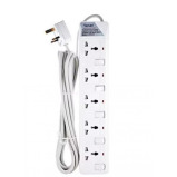 Tersen / Power strip, 5-Way, White, 5 m - 1 miniature