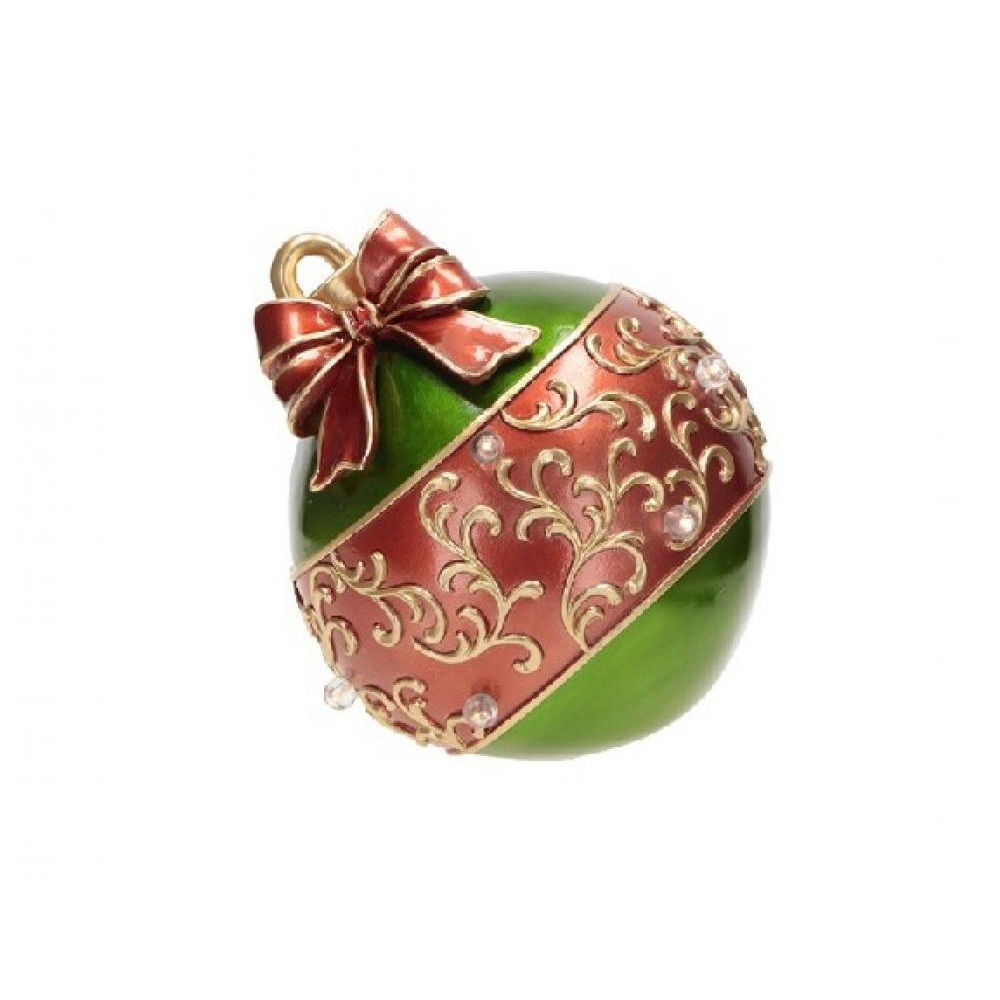 Christmas Creations Christmas Ball Poly With Led Lights Green 227185 - 1