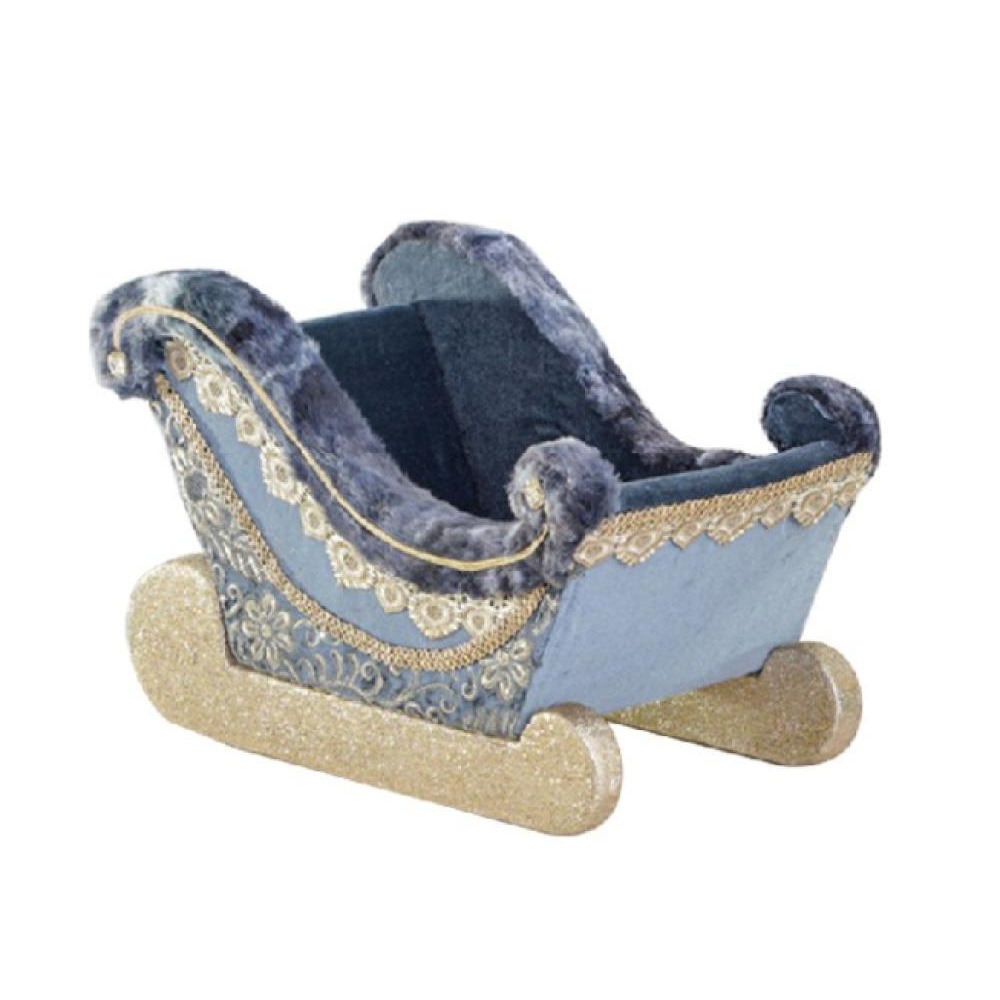 زخرفة مزلقة من القماش مقاس 60 سم باللون الأزرق - 1