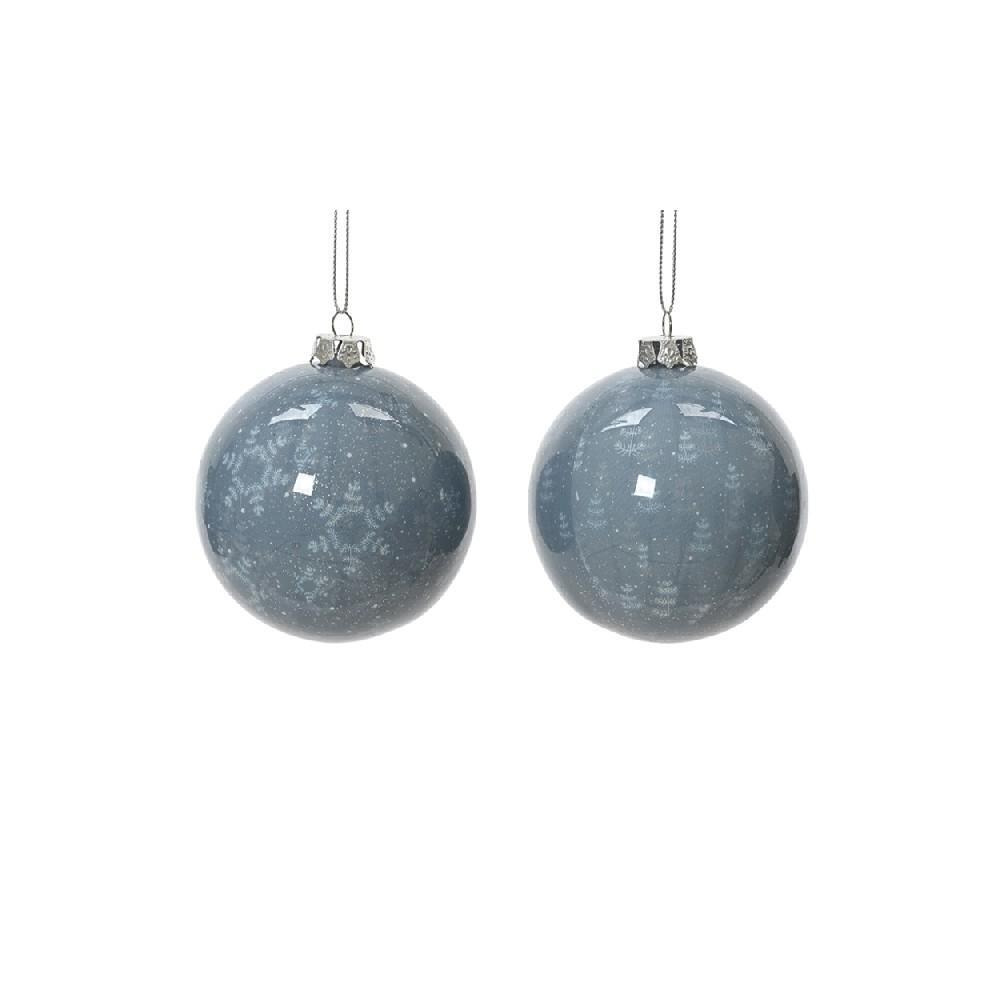 Kaemingk Decoris 8 سم حلية من البولي فوم ندفة الثلج آيس كريستال أزرق متنوع 1 قطعة - 1