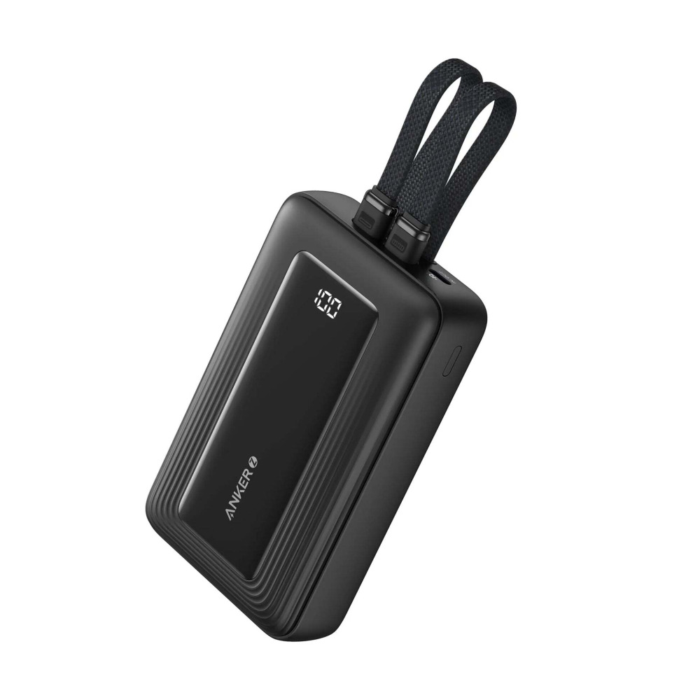 Anker Zolo Power Bank 20000mAh 30W with Built-in USB-C and Lightning Cables A1681 - 1
