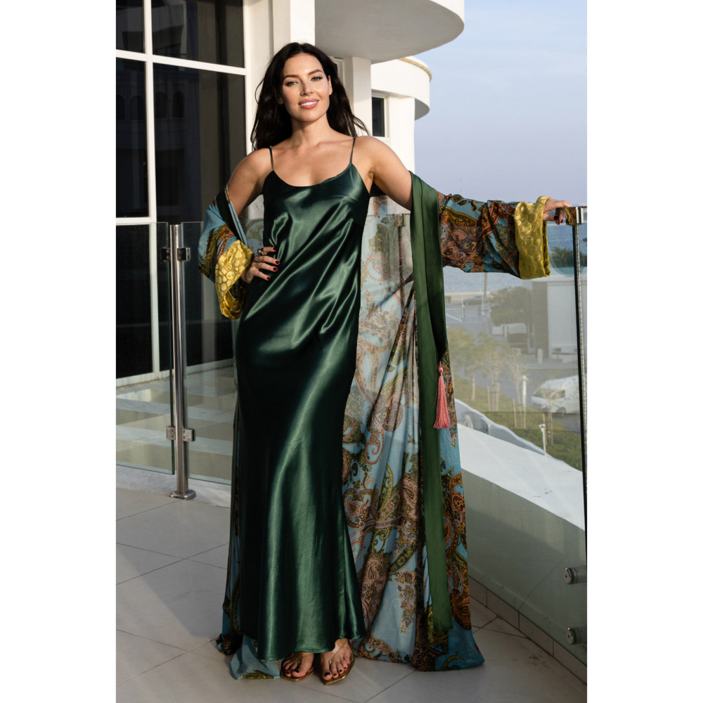 Asian Spirit, Slip Dress Green Maxi, Free size (S-L) - 2